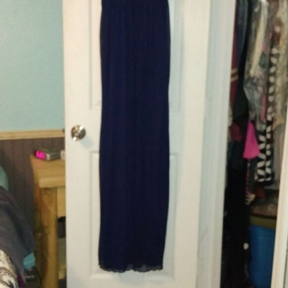 Jodi Kristopher Dark Indigo Evening Wedding Formal Dress 11 - Picture 2 of 11